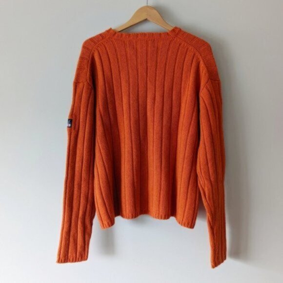 Campus Crew wool knit sweater - rust orange - Picture 2 of 4